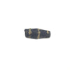 Ancient Glass Bicone Bead with Yellow Striping, Middle East - Rita Okrent Collection (AG026h)