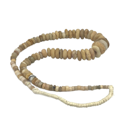 Rare Graduated Neolithic Agate Mixed Graduated Biscuit Bead Strand, Sahel Region of Africa - Rita Okrent Collection (S569)