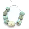 Short Strand of Ancient Carved Melon Shaped Faience Beads - Rita Okrent Collection (AN234)