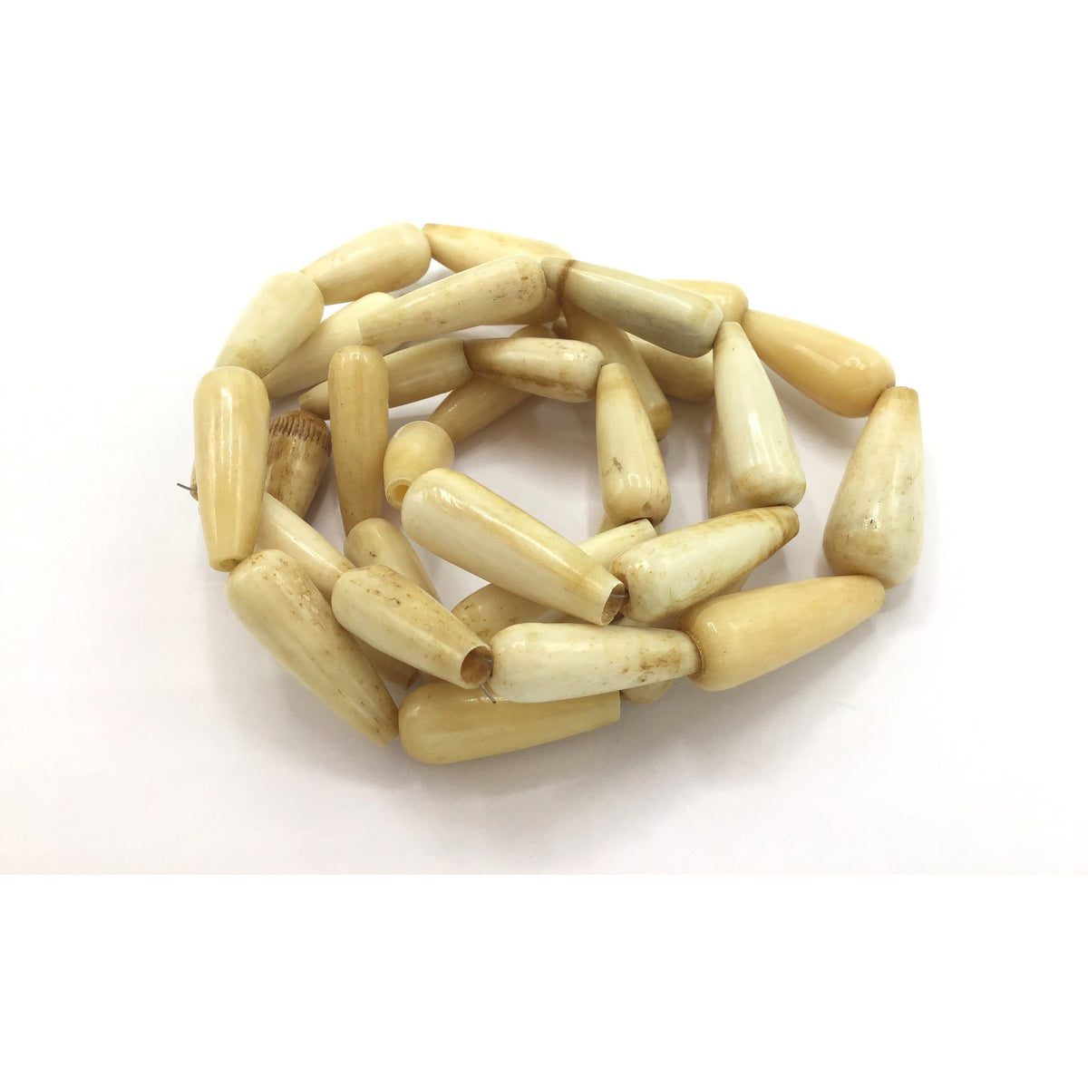 Vintage Matched Rounded Cone Shaped Bone Beads, Ghana or Nigeria - Rita Okrent Collection (AT1561)