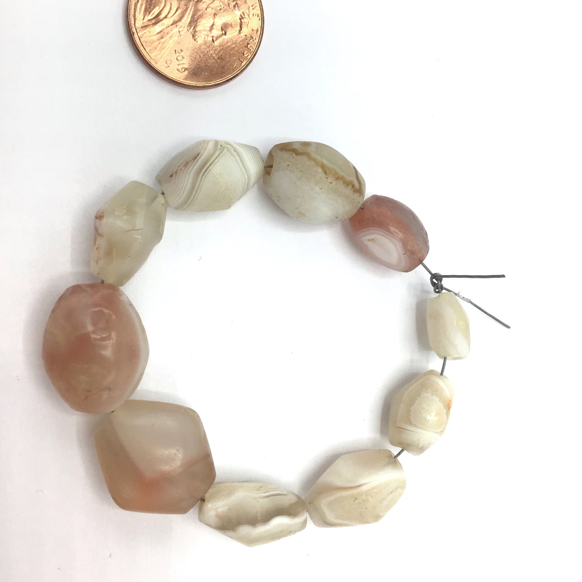 Short Strand Bicone Mixed Stone Beads from Mali - Rita Okrent Collection (S393)