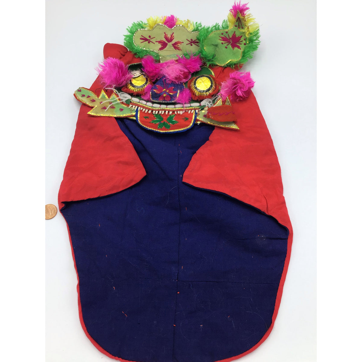 Traditional Chinese Children&#39;s Tiger Hat with Green Ears - Rita Okrent Collection (AA011)