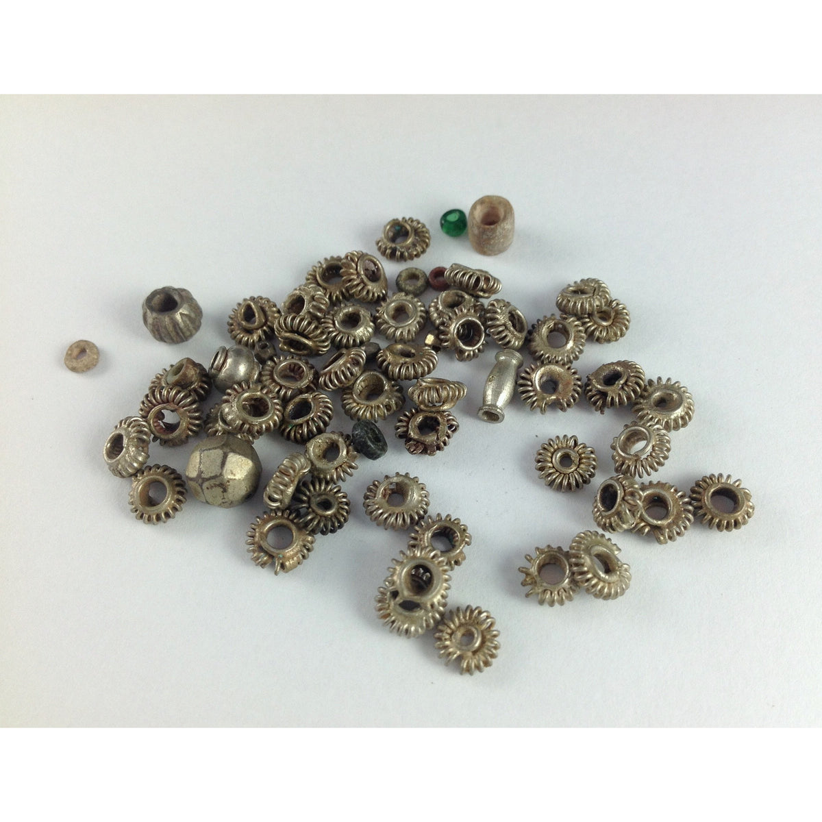 Group of Small Silver Decorative Spacers from the African Trade - ANT405
