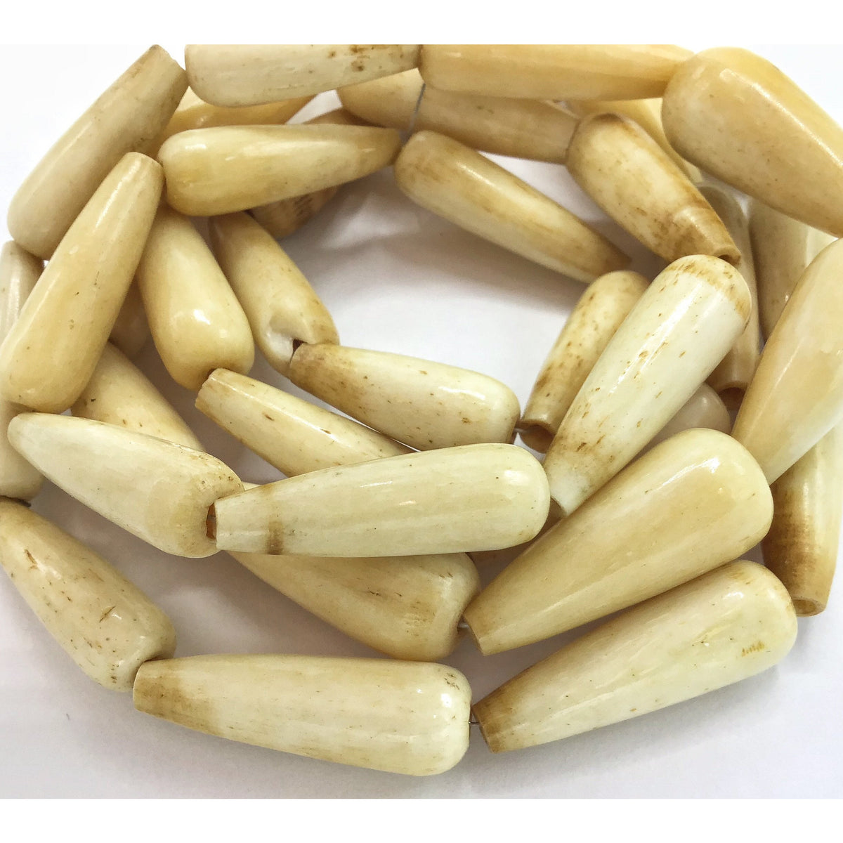 Vintage Matched Rounded Cone Shaped Bone Beads, Ghana or Nigeria - Rita Okrent Collection (AT1561)