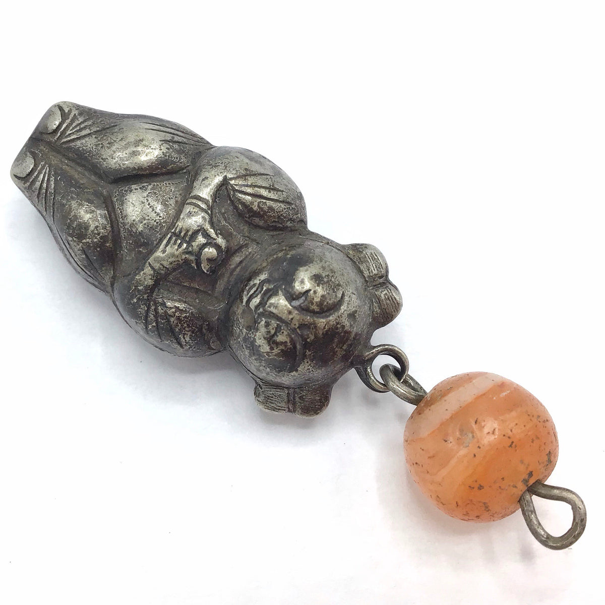 Antique Silver Chinese Infant Fertility and Protective Amulet  - Rita Okrent Collection (P628)