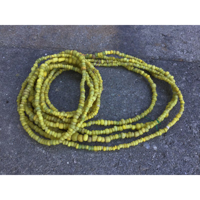 Strands of Rare Antique Small Yellow Glass Nila or Indo Pacific Beads - Rita Okrent Collection (AT0690b)