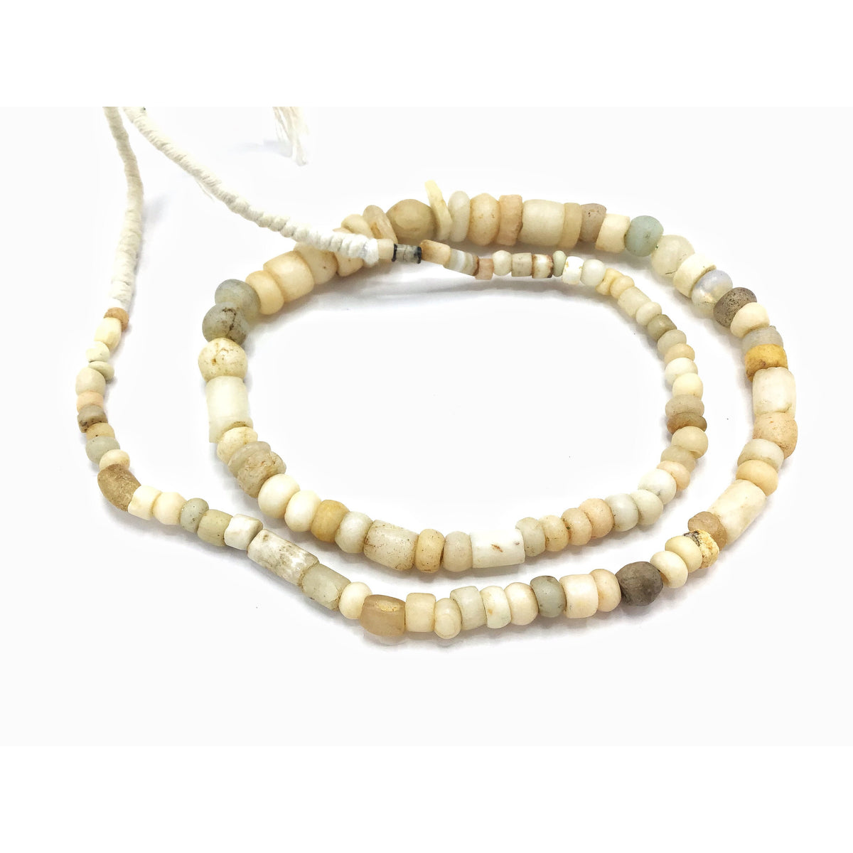 Mixed Agate Beads from the Sahara with Dutch Moon Beads Mixed In, Strand - Rita Okrent Collection (S415)