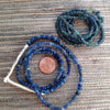 Small translucent Smooth Blue Green Nila Beads, Strand, Mali - AT0075