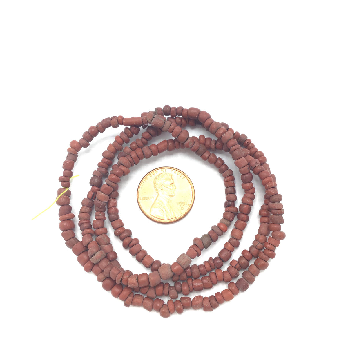 Rare Brick Red Antique Ancient Glass Nila Indo-Pacific Trade Winds Beads - Rita Okrent Collection (AT0671)