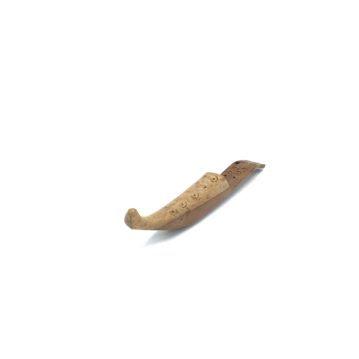 African Wood Tool, With Protective Circle-Dot Motif - Rita Okrent Collection (AA184)