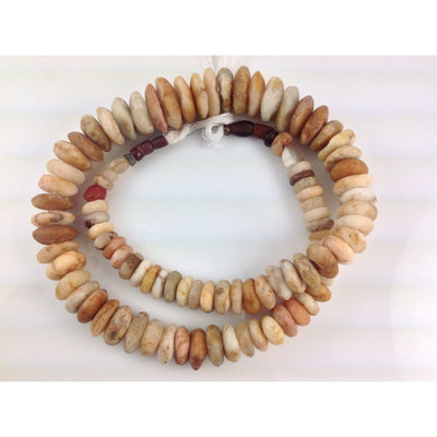 Ancient Excavated Hand-Carved Graduated Strand of Neolithic Agate Stone Beads, Mali - S344