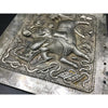 Antique Chinese Repousse Silver Plaque with Warrior on Decorated Horse - Rita Okrent Collection (C180)