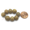 Gilt Silver Larger Granulated Beads, Strand of 8 - Rita Okrent Collection (C472)