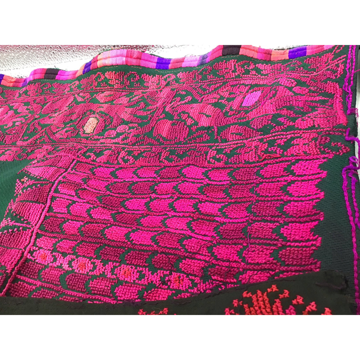 Lot of 3 Lovely Old Traditional Hand Embroidered Bedouin Textile Fabric Pieces - Rita Okrent Collection (AA279)