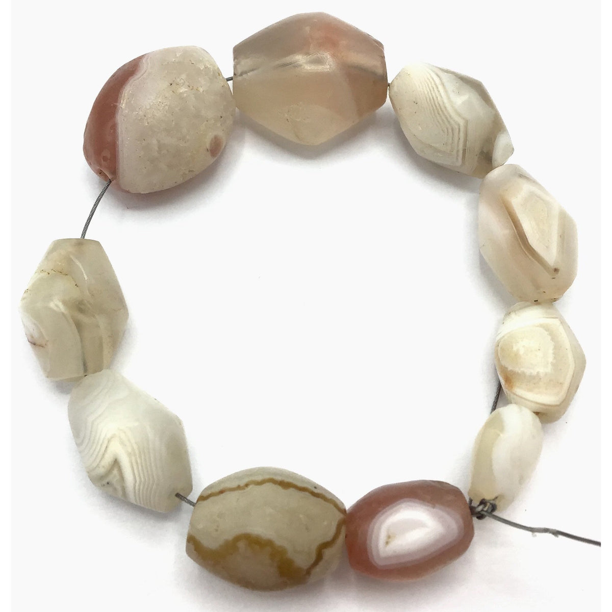 Short Strand Bicone Mixed Stone Beads from Mali - Rita Okrent Collection (S393)