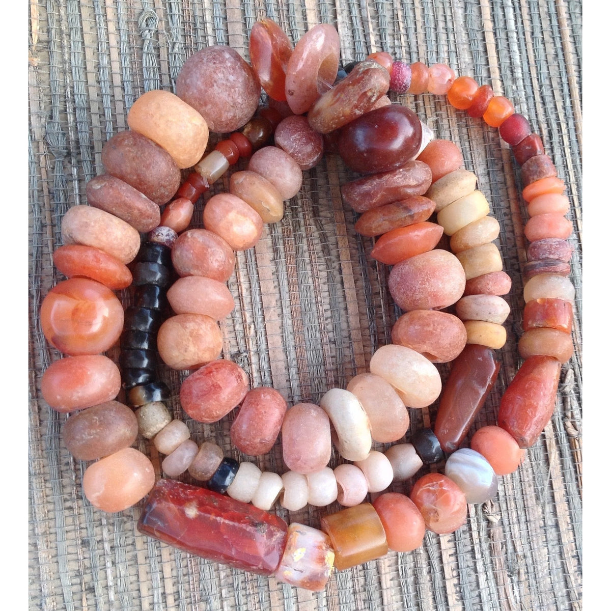 Ancient Agate, Carnelian and Stone Beads, Mali  - S349b