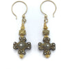 Mauritanian Gilded Silver Southern Cross Pendant Earrings - Rita Okrent Collection (E352)