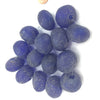 Extra Large Blue Powder Glass Beads, Krobo Tribe, Ghana - Rita Okrent Collection (AT1325xl)