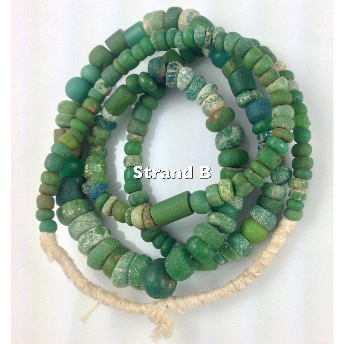 Favorite Rare Green Glass Medium Ancient Nila Beads, Djenne, Mali - Rita Okrent Collection (AT0618)