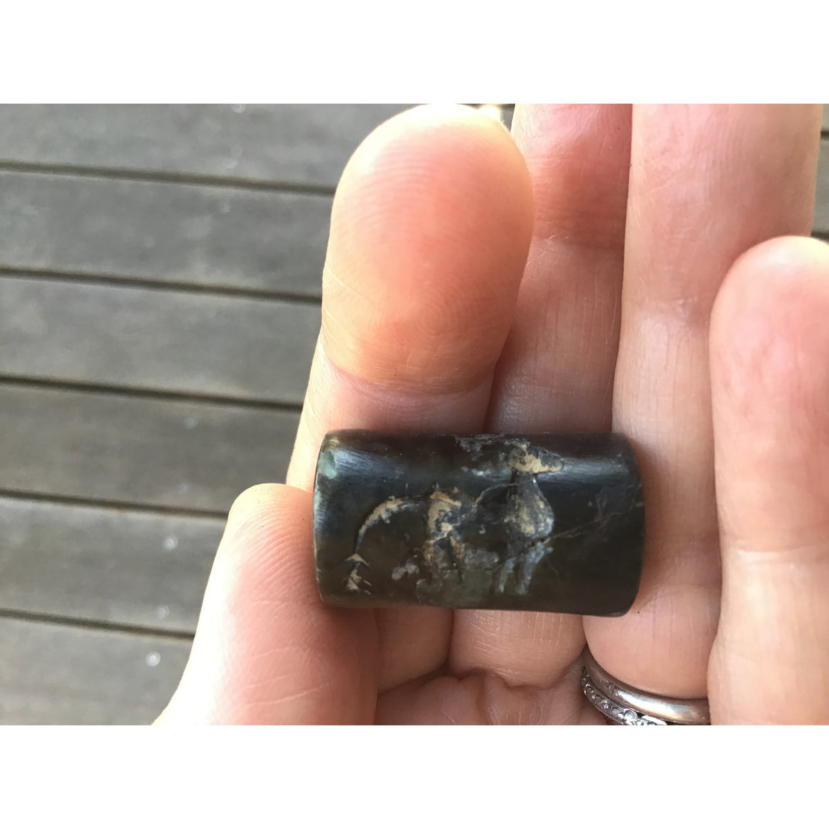 Ancient Stone Cylinder Seal from Egypt - Rita Okrent Collection (AN117c)