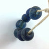 Ancient Blue Islamic Glass Beads, Strand of 7 - Rita Okrent Collection (AG148)