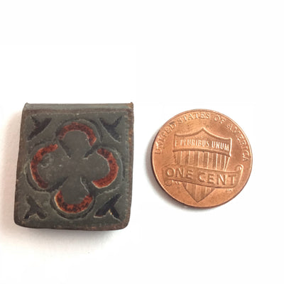Small Silver Metal and Brass Kitab Pendant, Morocco - RIta Okrent Collection (P599)