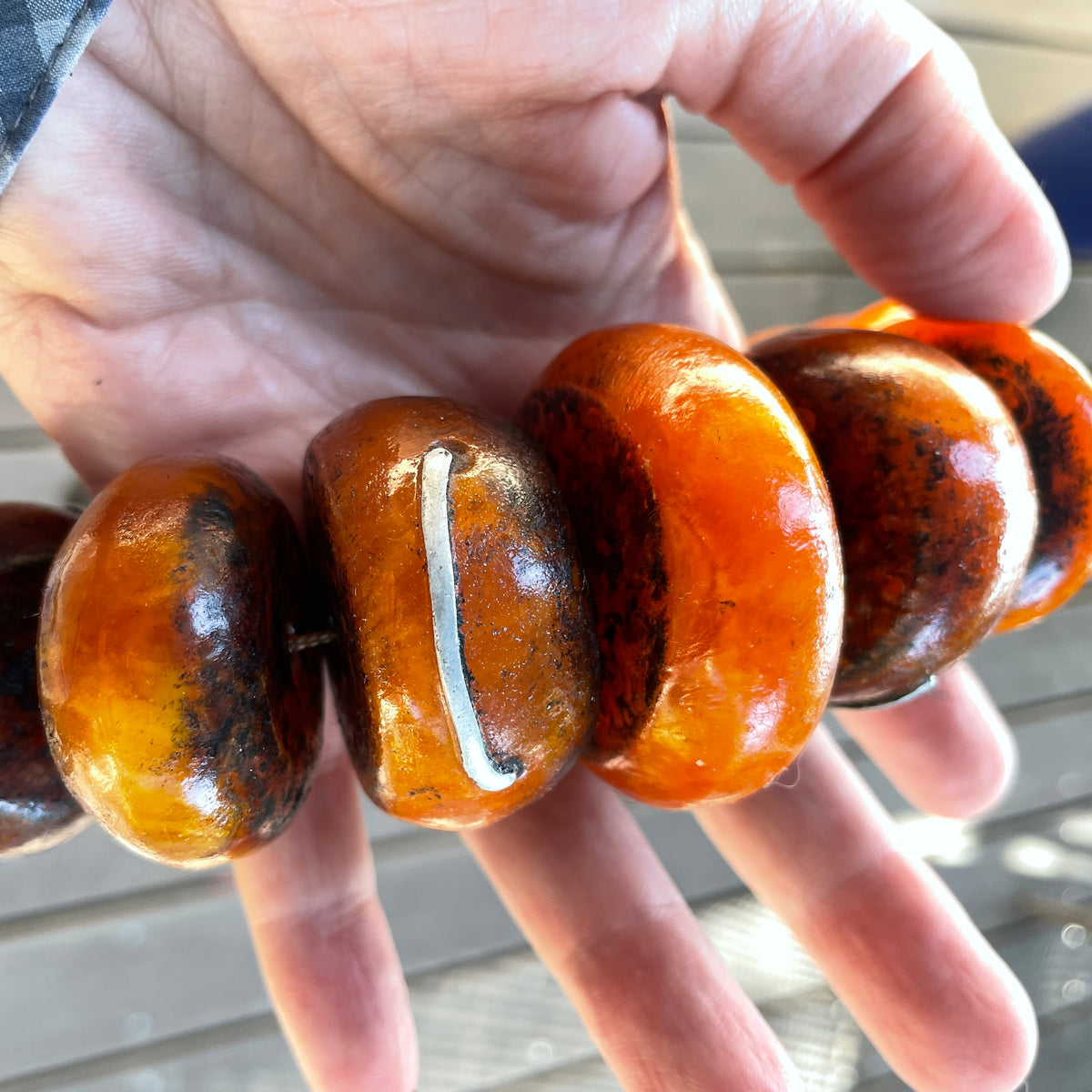 Berber Faux Amber Resin Beads, Morocco, Sold Individually - Rita Okrent Collection (NP038i)