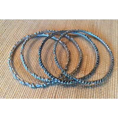 Granulated Saharwi Silver Bracelets from Southern Morocco - Rita Okrent Collection (BR047)