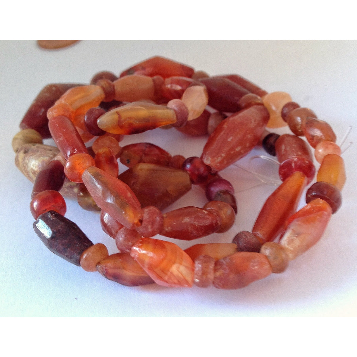 Ancient and Antique Carnelian Agate Beads, Mauritania or Mali - Rita Okrent Collection (S401)