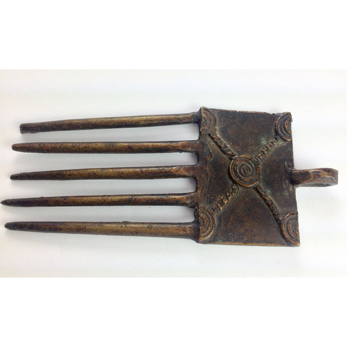 Fabulous Large Vintage African Brass Hair Comb - P123