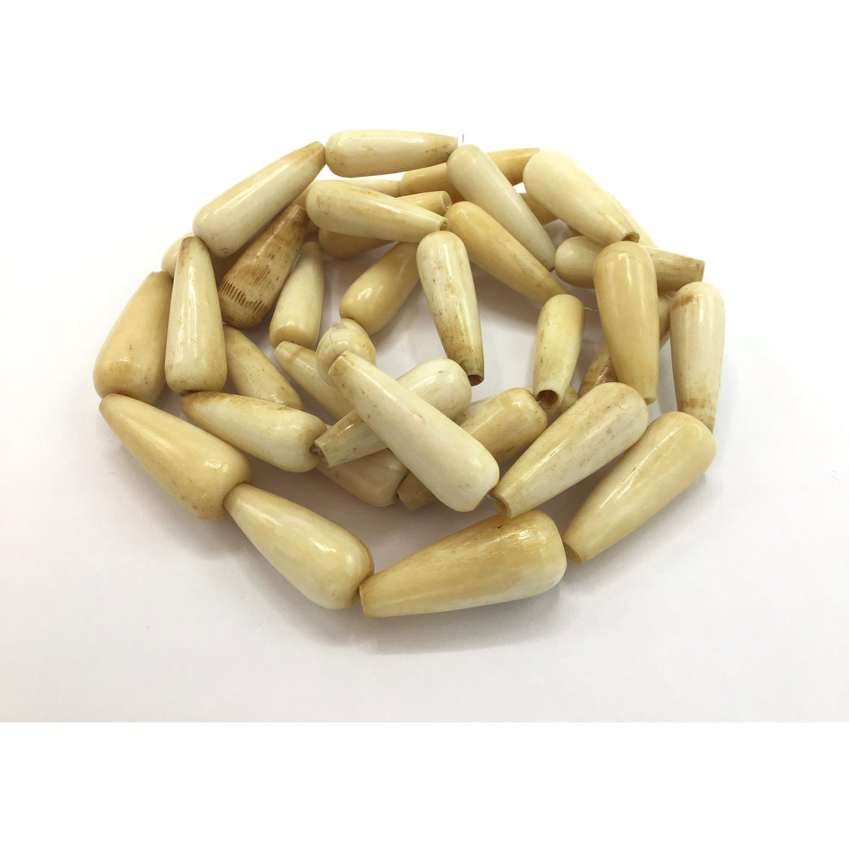 Vintage Matched Rounded Cone Shaped Bone Beads, Ghana or Nigeria - Rita Okrent Collection (AT1561)