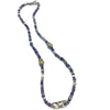 Indigo Blue Nila Bead Necklace with Ancient Glass Islamic Eye Bead - Rita Okrent Collection (NE411)
