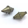 Two Berber Silver Metal Bicone Beads, from Morocco - Rita Okrent Collection (ANT203b)