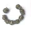 Short Strand of 8 Metal or Coin Silver Beads - Rita Okrent Collection (ANT146c)