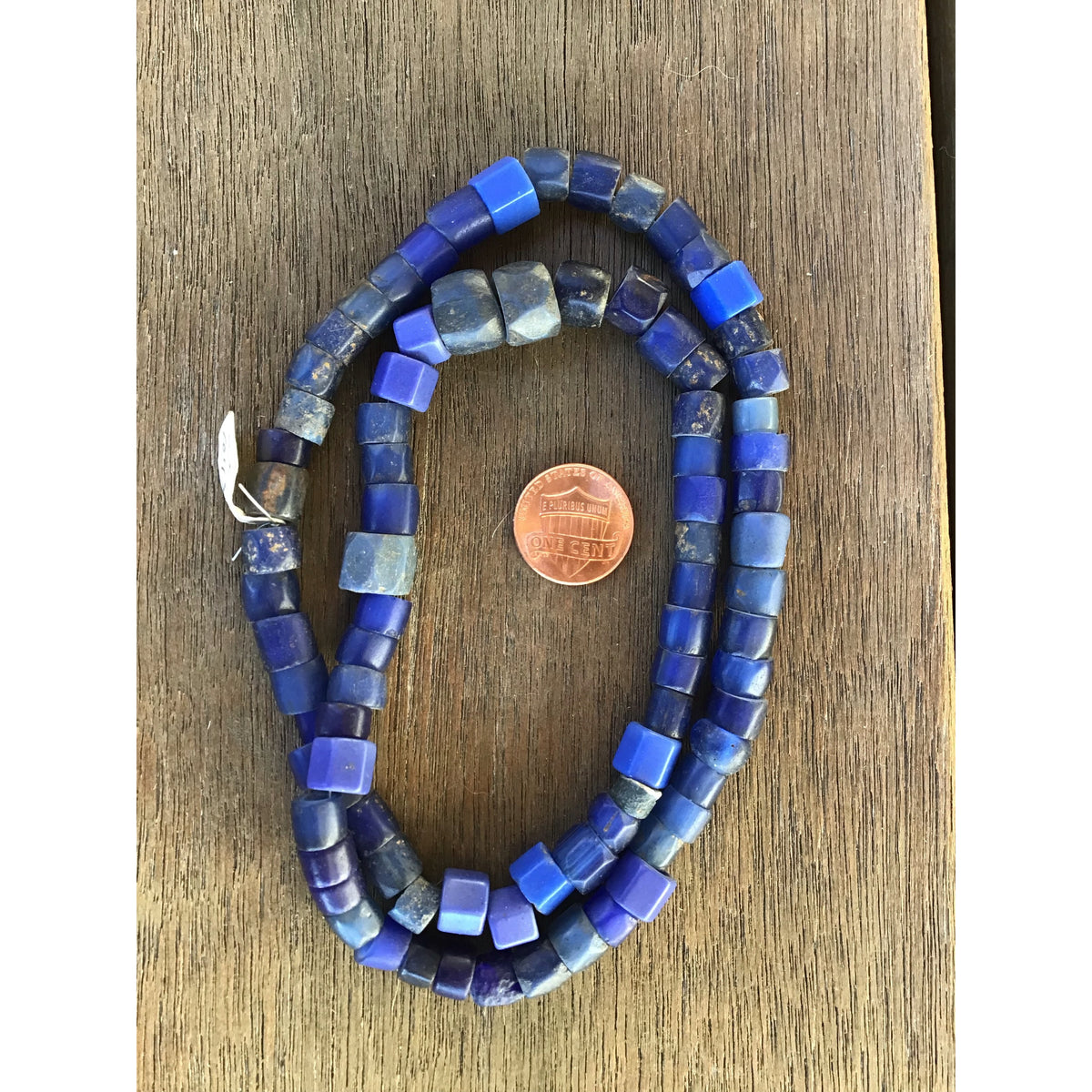 Mixed Old Russian Blue Beads from the African Trade - Rita Okrent Collection (AT1043a)