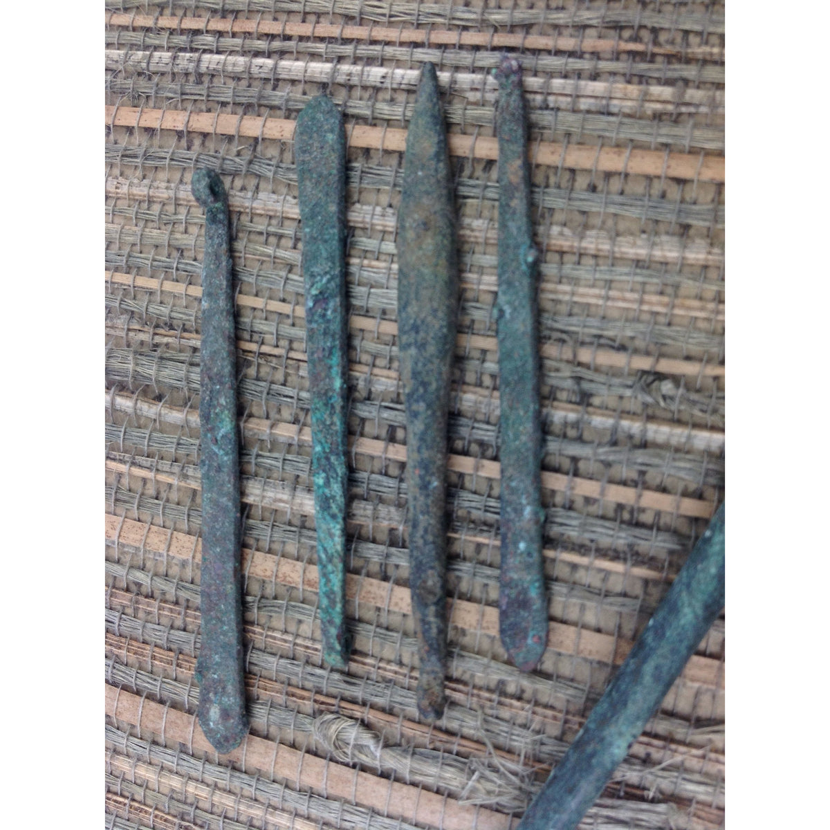 Group of Excavated Bronze Metal Tools or Weapons, Djenne, Mali -  Rita Okrent Collection (AA101)