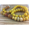 Old Golden Yellow Faux Amber Beads, Strand, Mixed Shapes, Lightweight - AT0647