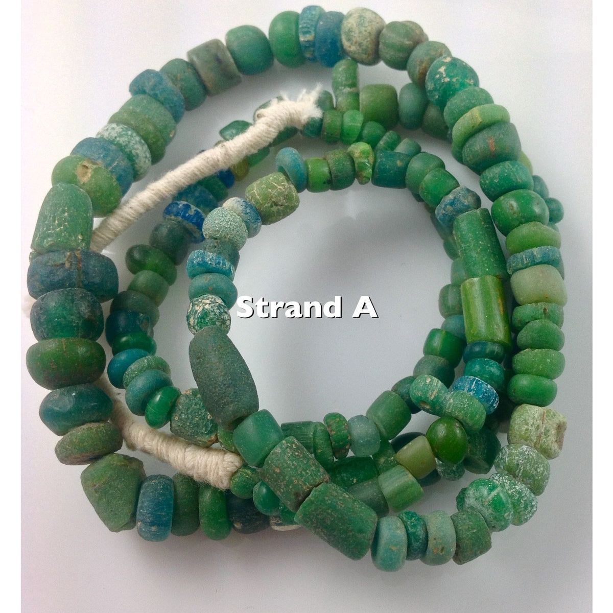 Favorite Rare Green Glass Medium Ancient Nila Beads, Djenne, Mali - Rita Okrent Collection (AT0618)