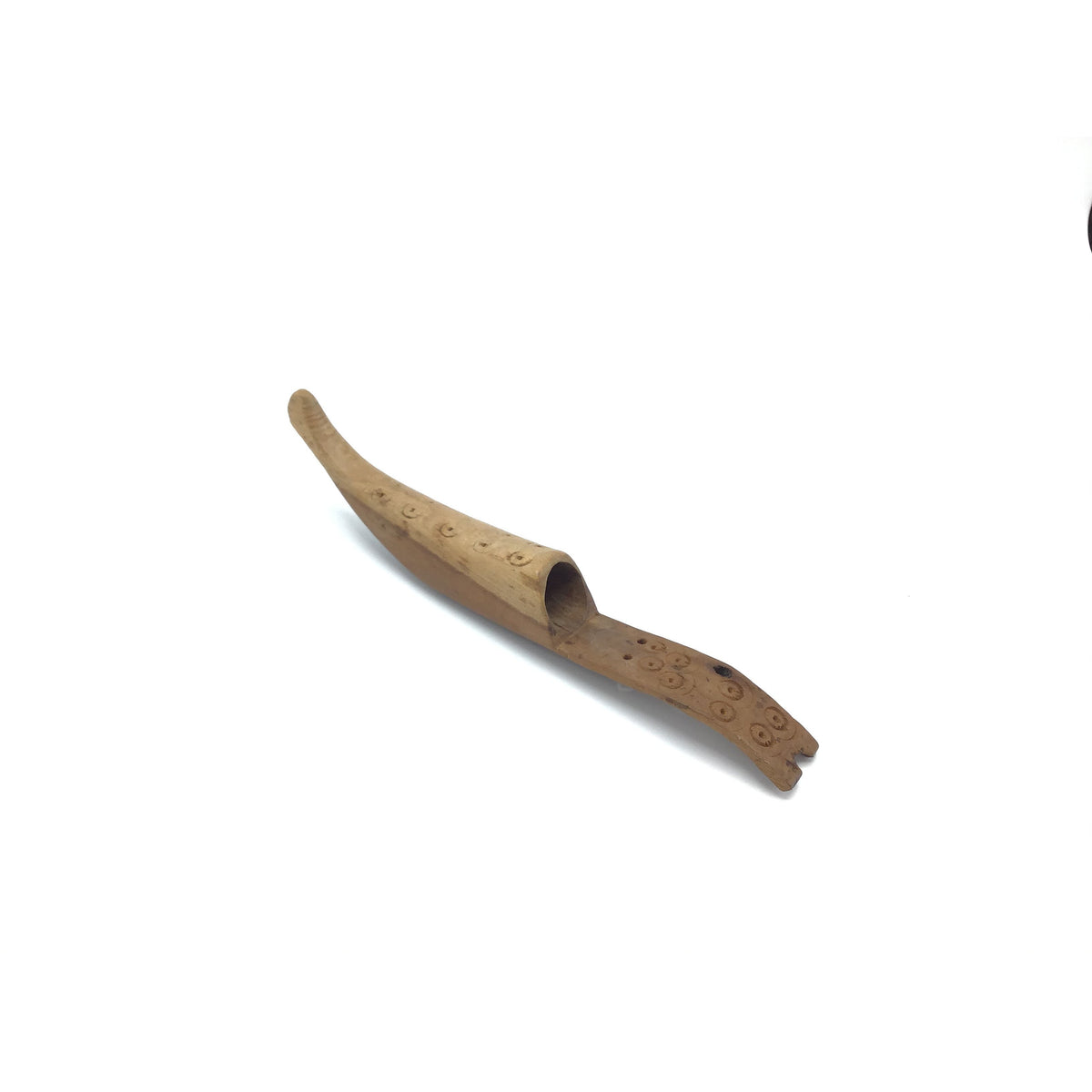 African Wood Tool, With Protective Circle-Dot Motif - Rita Okrent Collection (AA184)