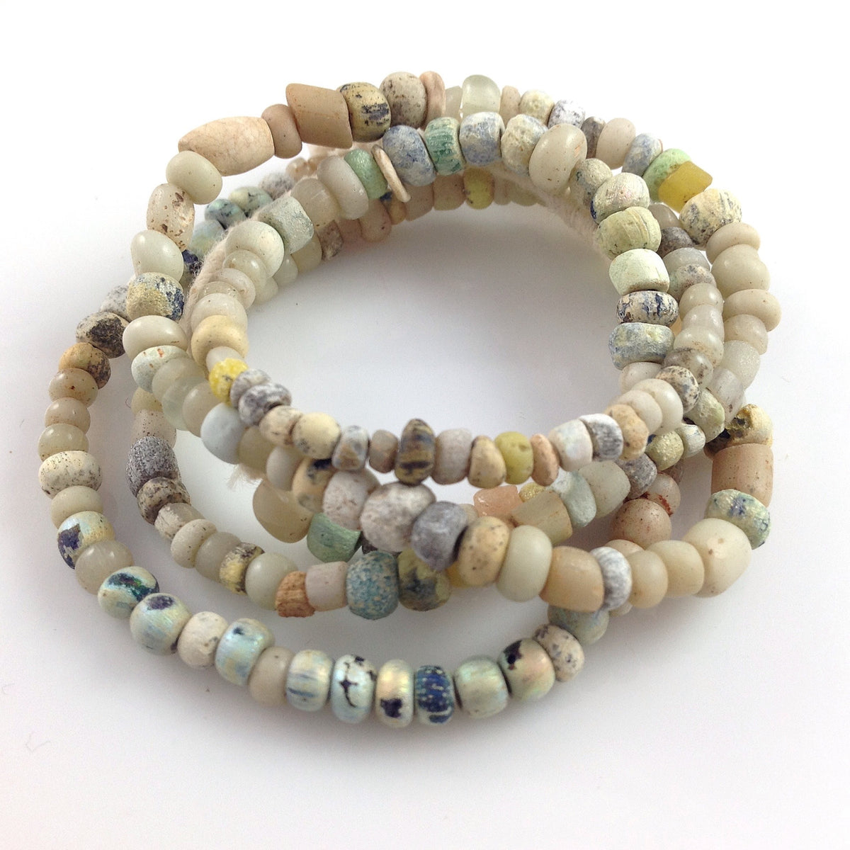 Antique Excavated Mixed Pearlized Venetian and Nila Beads from Mali - Rita Okrent Collection (AT0628e)