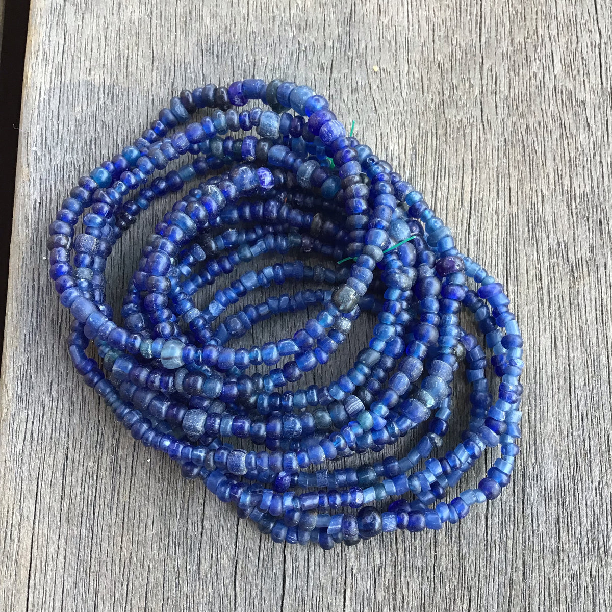 Excavated Dark Blue Glass Ancient Nila Beads, Djenne or Gao, Mali - Rita Okrent Collection (AT0611)