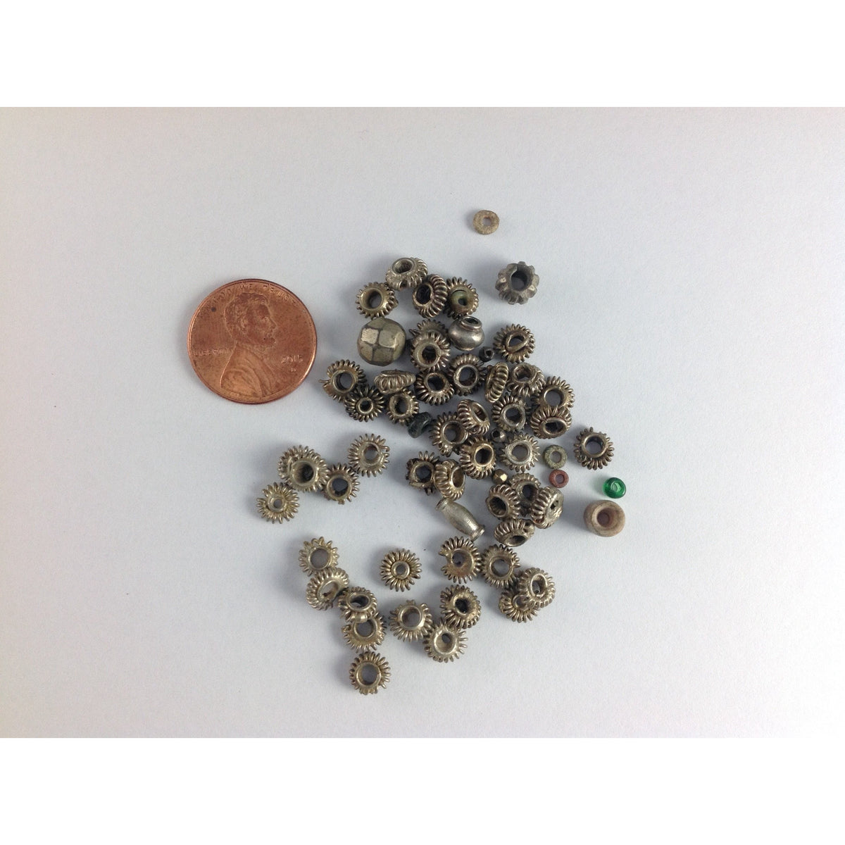 Group of Small Silver Decorative Spacers from the African Trade - ANT405