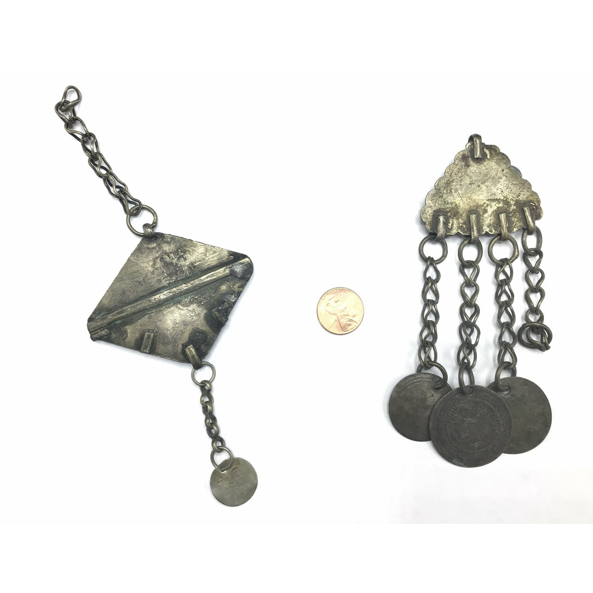 Lot of Two Ottoman Pendants, with Hanging Coins - Rita Okrent Collection (P854)