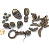 Group of Mixed Vintage Brass and Wood Pendants and Beads from Africa - Rita Okrent Collection (P686)