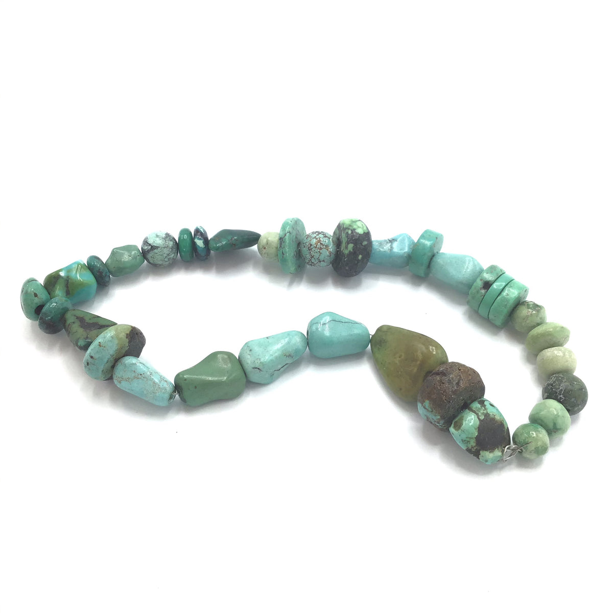 Mixed Mostly Turquoise Stone Bead Strand from Rita&#39;s Design Room - Rita Okrent Collection (S241b)