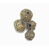 Sample of 4 Small Mauritanian Beads, Two Styles, in Silver or Gilded Silver - Rita Okrent Collection (C466)