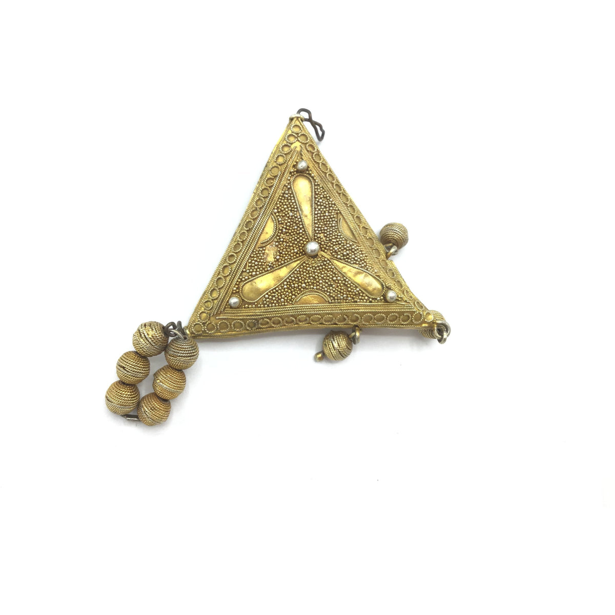 Mauritanian Gilt Silver Gold Focal or Temporal Ornament - Rita Okrent Collection (P563c)