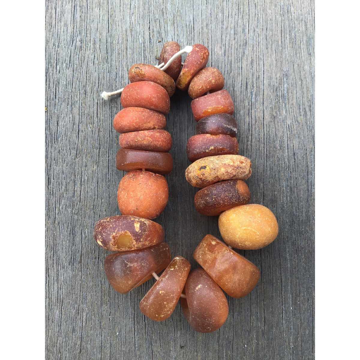 Strand of 20 Antique Baltic Amber Beads from Mauritania - Rita Okrent Collection (C477c)