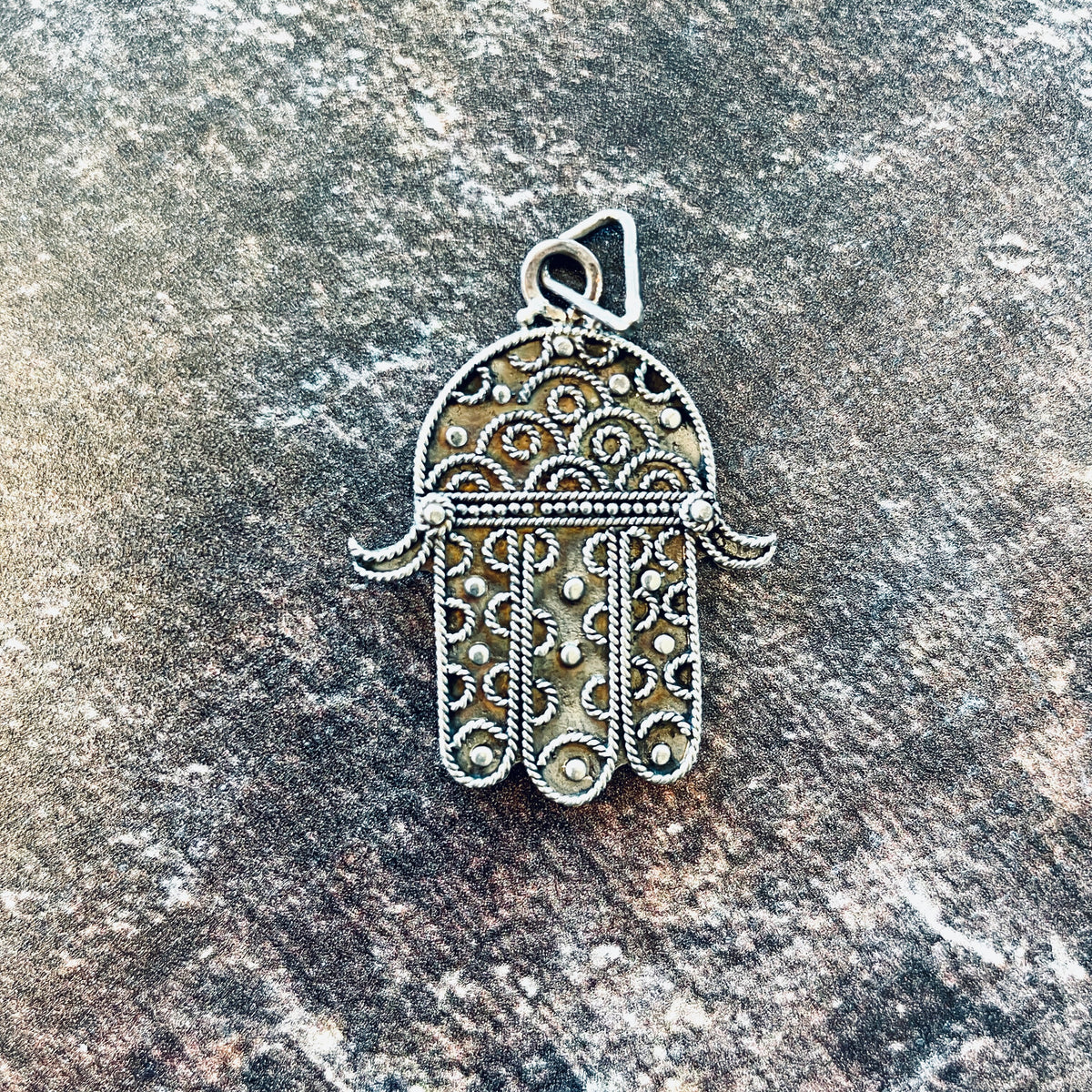 Sterling Silver Hamsa Amulet, Bali - Rita Okrent Collection (NP014)