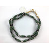 Antique Green Glass Beads and Black and White Glass Beads from Ghana - AT1508